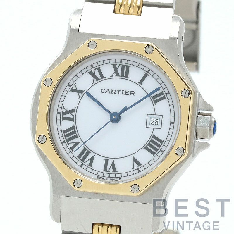 【中古】CARTIER SANTOS RONDE WATCH LARGE MODEL / SANTOS OCTAGON LARGE MODEL カルティエ サントス ロンド ウォッチ LM / サントス オクタゴン LM 81037232