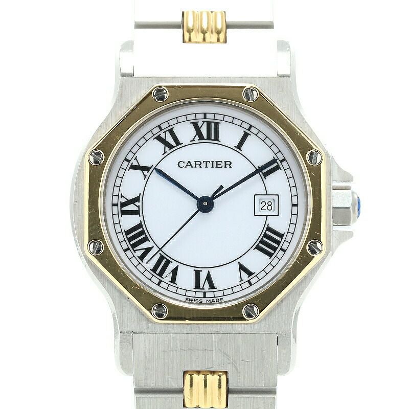 【中古】CARTIER SANTOS RONDE WATCH LARGE MODEL / SANTOS OCTAGON LARGE MODEL カルティエ サントス ロンド ウォッチ LM / サントス オクタゴン LM 81037232