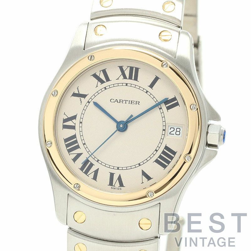 【中古】CARTIER SANTOS COUGAR LARGE MODEL サントスクーガーLM) カルティエ SANTOS COUGAR LARGE MODEL サントスクーガーLM W20036R3