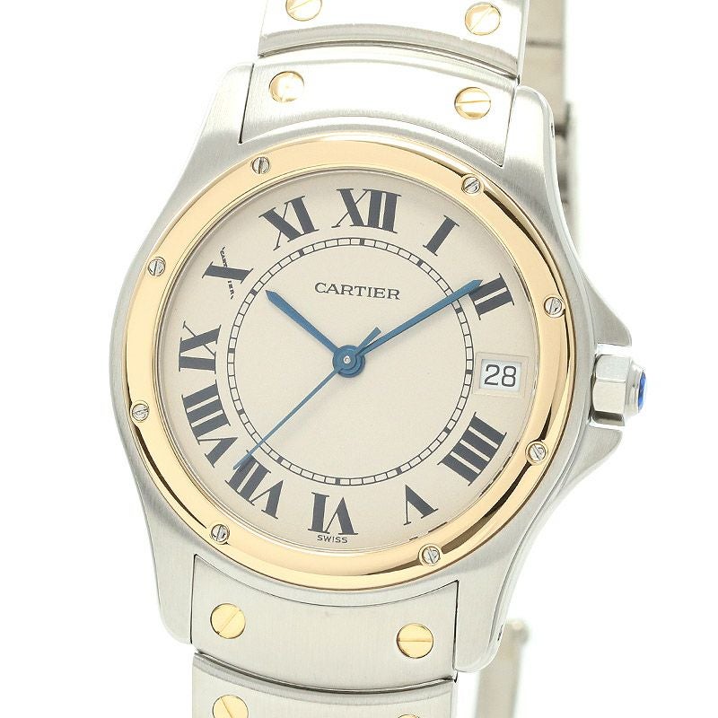 【中古】CARTIER SANTOS COUGAR LARGE MODEL サントスクーガーLM) カルティエ SANTOS COUGAR LARGE MODEL サントスクーガーLM W20036R3