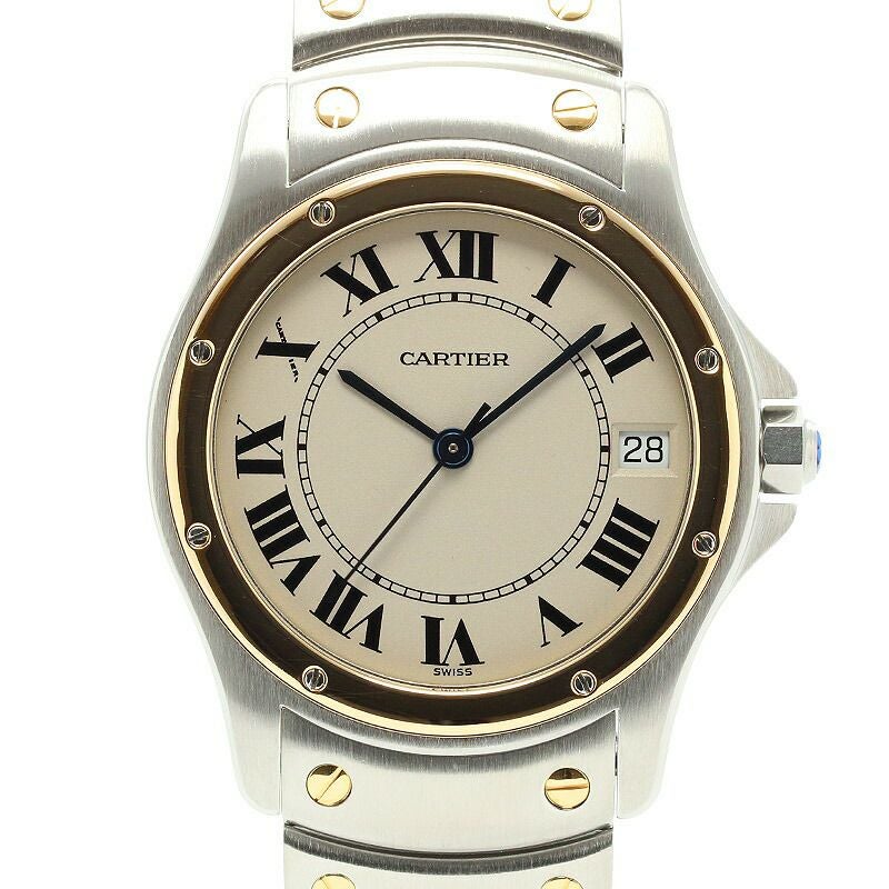 【中古】CARTIER SANTOS COUGAR LARGE MODEL サントスクーガーLM) カルティエ SANTOS COUGAR LARGE MODEL サントスクーガーLM W20036R3
