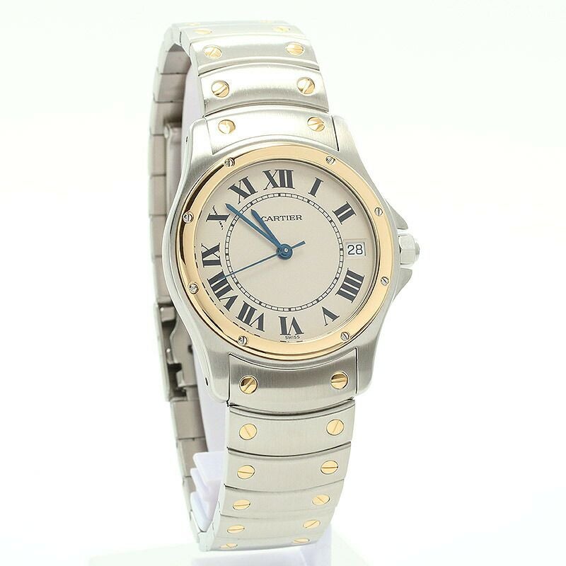 【中古】CARTIER SANTOS COUGAR LARGE MODEL サントスクーガーLM) カルティエ SANTOS COUGAR LARGE MODEL サントスクーガーLM W20036R3