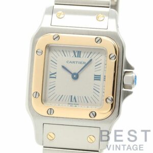 【中古】CARTIER SANTOS DE CARTIER GALBEE WATCH SMALL MODEL カルティエ サントスガルベSM W20022C4