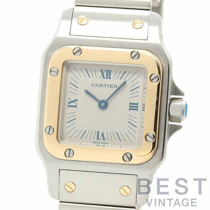 【中古】CARTIER SANTOS DE CARTIER GALBEE WATCH SMALL MODEL カルティエ サントスガルベSM W20022C4