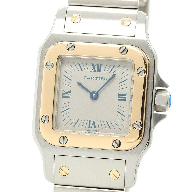 【中古】CARTIER SANTOS DE CARTIER GALBEE WATCH SMALL MODEL カルティエ サントスガルベSM W20022C4