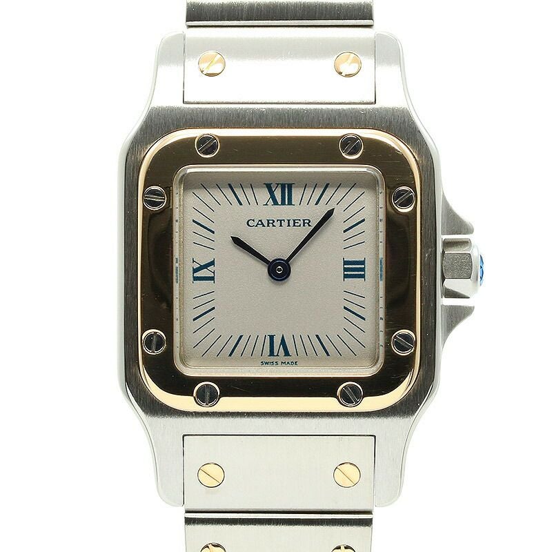 【中古】CARTIER SANTOS DE CARTIER GALBEE WATCH SMALL MODEL カルティエ サントスガルベSM W20022C4