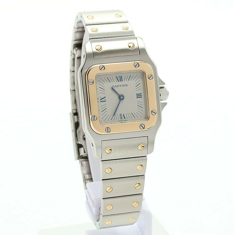 【中古】CARTIER SANTOS DE CARTIER GALBEE WATCH SMALL MODEL カルティエ サントスガルベSM W20022C4