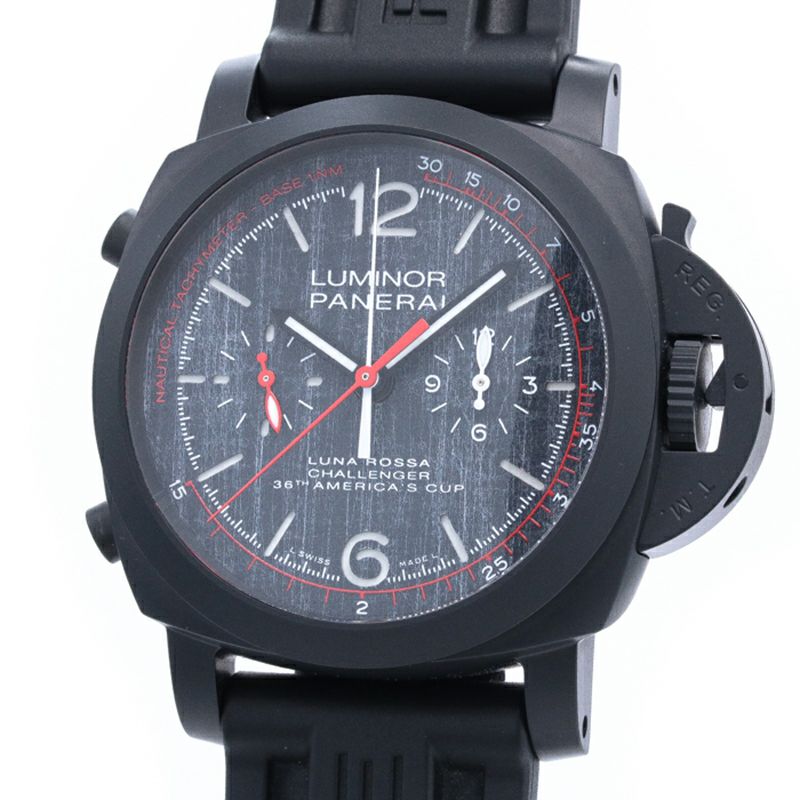 【中古】OFFICINE PANERAI LUMINOR LUNA ROSSA CHRONO FLYBACK LIMITED オフィチーネ・パネライ ルミノール ルナ・ロッサ クロノ フライバック 世界限定1,036本 PAM01037(OP7151)
