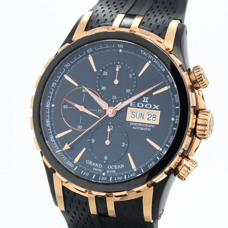 【中古】EDOX GRAND OCEAN CHRONOGRAPH エドックス グランドオーシャン クロノグラフ 01113-357RN-NIR