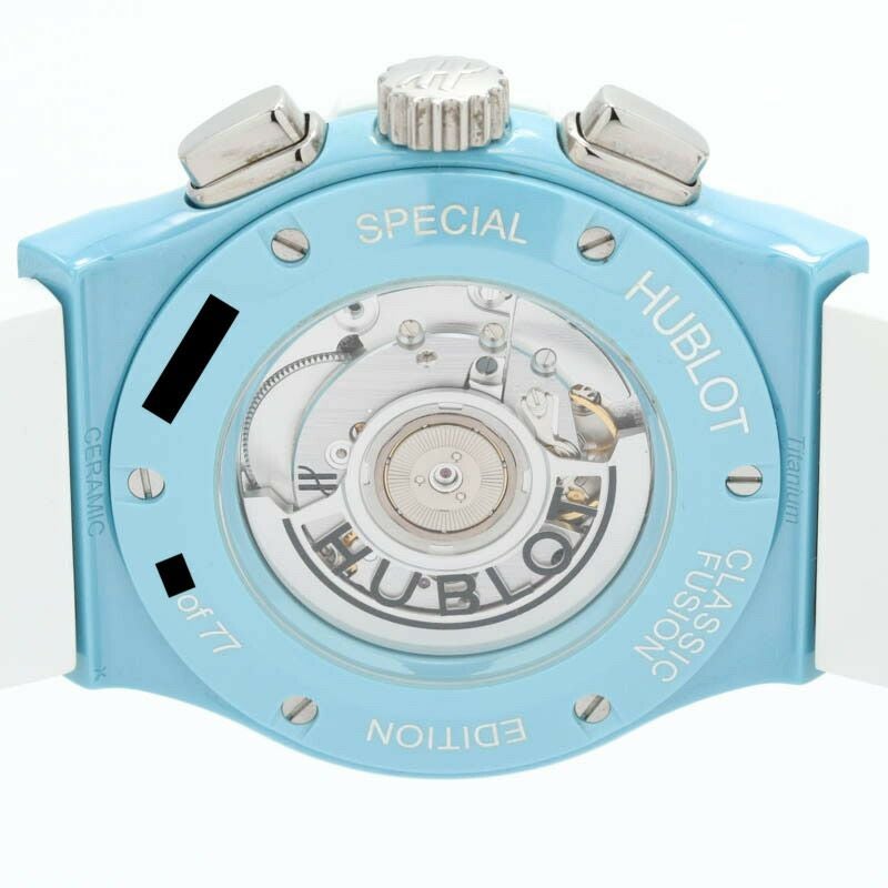 【中古】HUBLOT AERO FUSION CHRONOGRAPH LIGHT BLUE CERAMIC TOMIYA SUPECIAL ウブロ アエロフュージョン クロノグラフ ライトブルーセラミック トミヤスペシャル 世界限定77本 525.EX.0129.RW.TMY21
