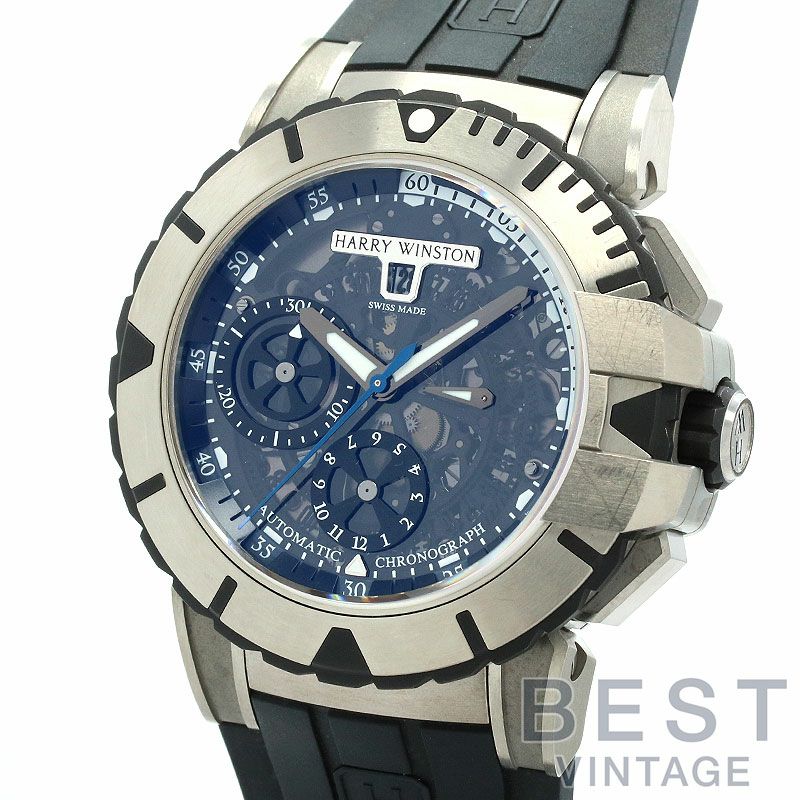【中古】HARRY WINSTON HW OCEAN CHRONOGRAPH ハリーウィンストン HW オーシャン クロノグラフ OCSACH44ZZ001