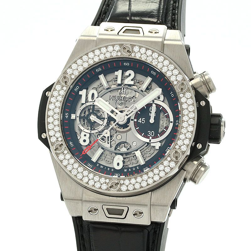 【中古】HUBLOT BIG BANG UNICO TITANIUM DIAMOND ウブロ ビッグバン ウニコ チタニウム ダイヤモンド 411.NX.1170.RX.1104
