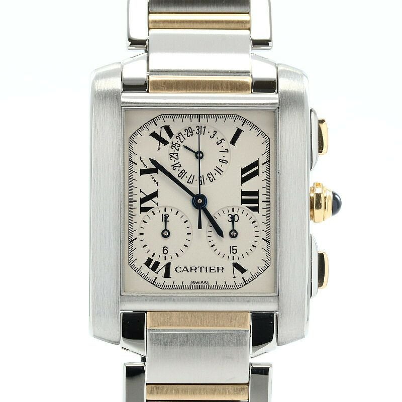 【中古】CARTIER TANK FRANCAISE EXTRA-LARGE MODEL CHRONO REFLEX カルティエ タンクフランセーズXL クロノリフレックス W51004Q4