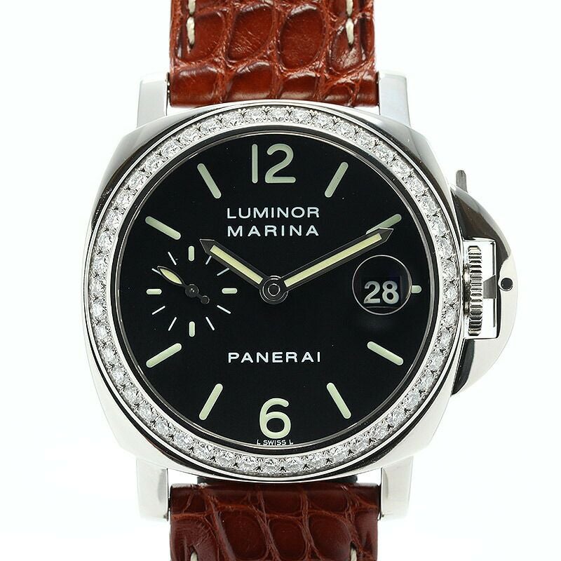 【中古】OFFICINE PANERAI LUMINOR MARINA DIAMOND COLLECTION オフィチーネ パネライ ルミノールマリーナ ダイヤモンドコレクション PAM00071(OP6548)