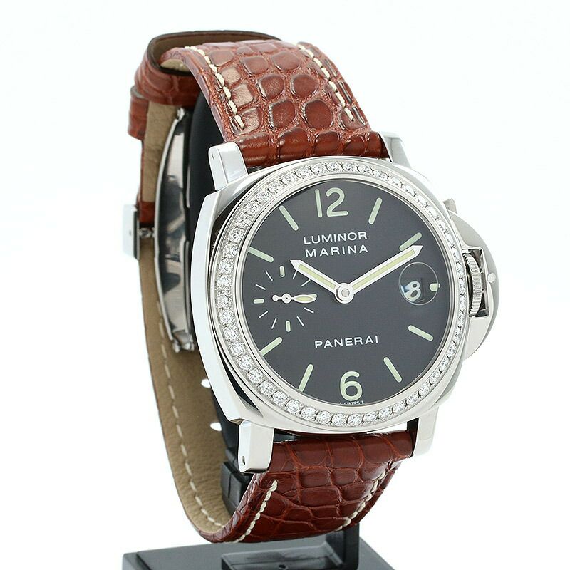 【中古】OFFICINE PANERAI LUMINOR MARINA DIAMOND COLLECTION オフィチーネ パネライ ルミノールマリーナ ダイヤモンドコレクション PAM00071(OP6548)