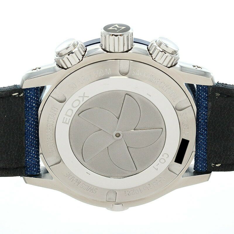 【中古】EDOX CHRONO OFFSHORE 1 エドックス クロノオフショア1 10221-3BU3-BUIN3-D