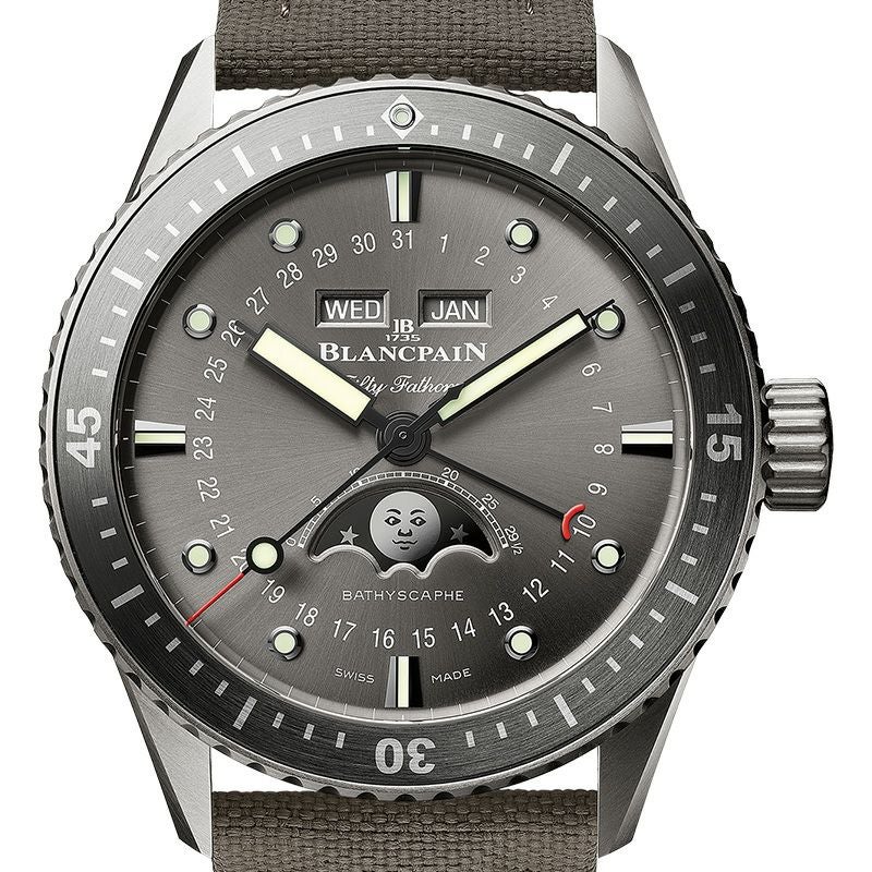 BLANCPAIN FIFTY FATHOMS BATHYSCAPHE QUANTIEME COMPLET PHASES DE LUNE ブランパン フィフティ ファゾムス バチスカーフ コンプリートカレンダー 5054-1210-G52A