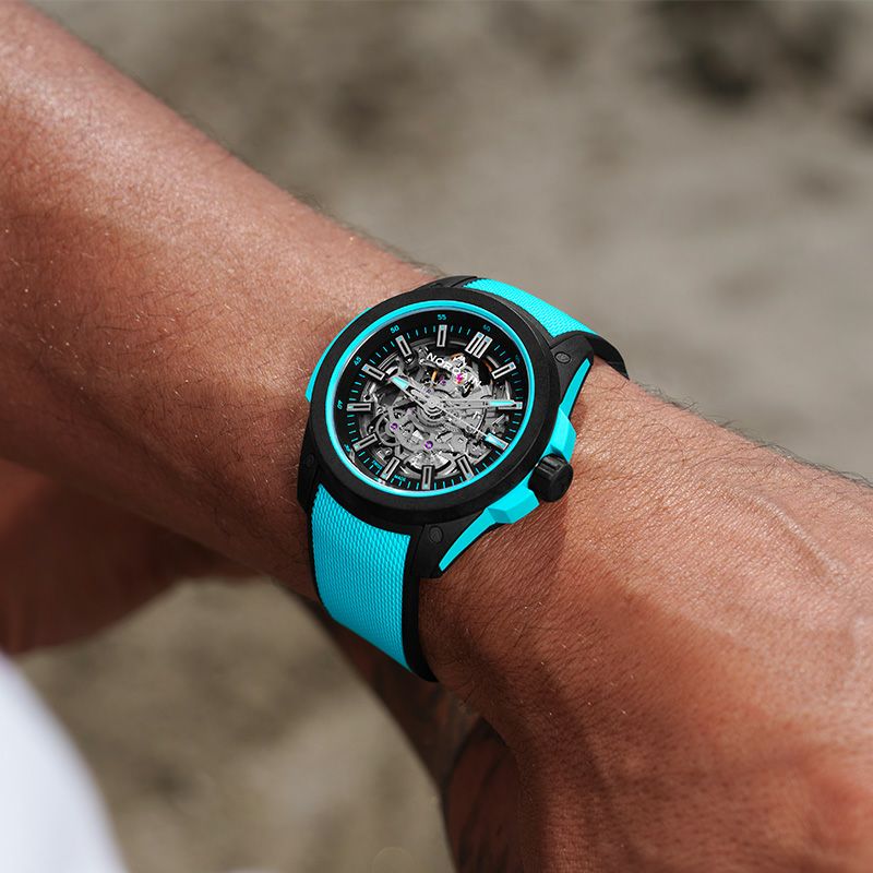 NORQAIN WILD ONE SKELETON 42MM TURQUOISE ノルケイン ワイルドワン スケルトン 42MM ターコイズ N3000.07Q27.B07.R01