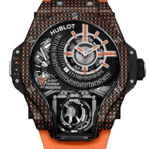 HUBLOT MP 09 TOURBILLON BI-AXIS 5 DAYS POWER RESERVE ORANGE 3D CARBON ウブロ MP-09 トゥールビヨン バイ-アクシス 5デイズ パワーリザーブ オレンジ 3Dカーボン 909.QDO.1120.RX