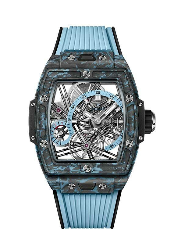 HUBLOT SPIRIT OF BIG BANG TOURBILLON 5-DAY POWER RESERVE CARBON SKY BLUE ウブロ スピリット オブ ビッグ・バン トゥールビヨン 5デイ パワーリザーブ カーボン スカイブルー 645.QL.5117.RX