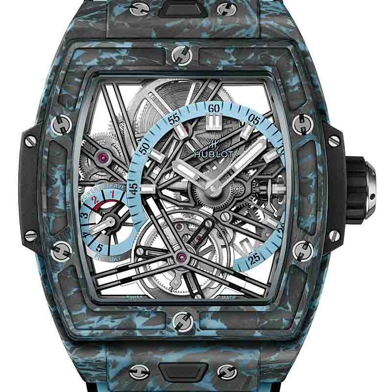 HUBLOT SPIRIT OF BIG BANG TOURBILLON 5-DAY POWER RESERVE CARBON SKY BLUE ウブロ スピリット オブ ビッグ・バン トゥールビヨン 5デイ パワーリザーブ カーボン スカイブルー 645.QL.5117.RX