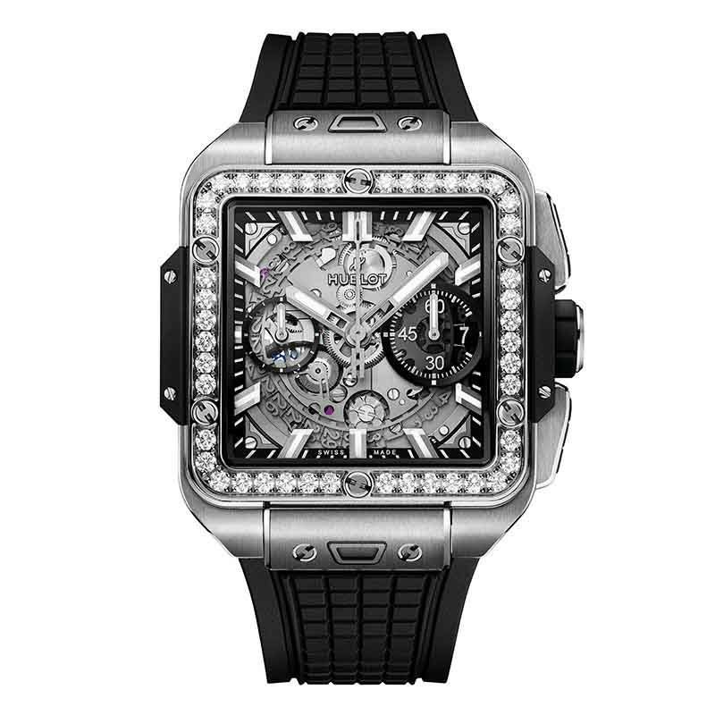 HUBLOT SQUARE BANG UNICO TITANIUM DIAMONDS ウブロ スクエア・バン ウニコ チタニウム ダイヤモンド 821.NX.0170.RX.1204