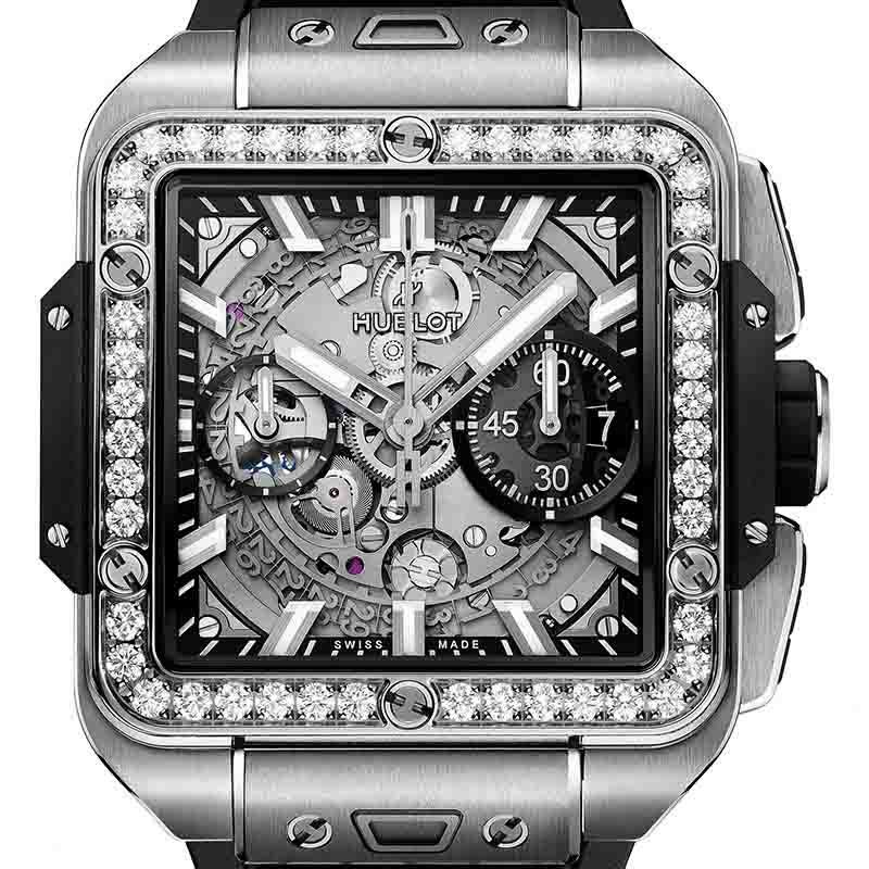 HUBLOT SQUARE BANG UNICO TITANIUM DIAMONDS ウブロ スクエア・バン ウニコ チタニウム ダイヤモンド 821.NX.0170.RX.1204