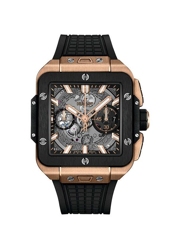 HUBLOT SQUARE BANG UNICO KING GOLD CERAMIC ウブロ スクエア・バン ウニコ キングゴールド セラミック 821.OM.0180.RX