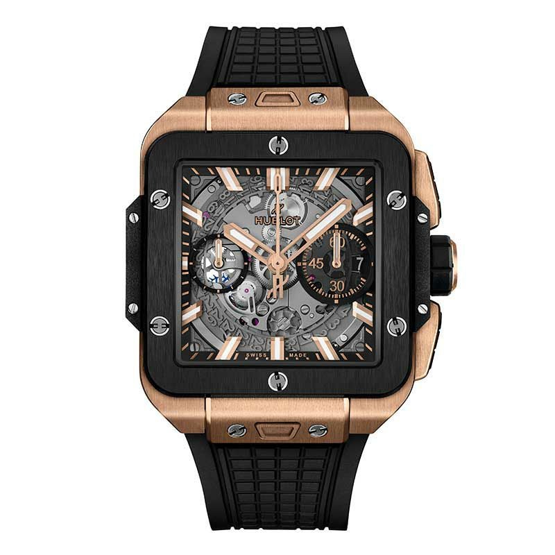 HUBLOT SQUARE BANG UNICO KING GOLD CERAMIC ウブロ スクエア・バン ウニコ キングゴールド セラミック 821.OM.0180.RX