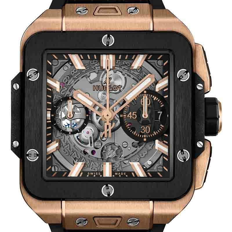 HUBLOT SQUARE BANG UNICO KING GOLD CERAMIC ウブロ スクエア・バン ウニコ キングゴールド セラミック 821.OM.0180.RX