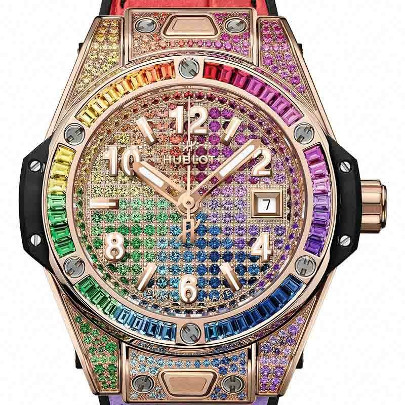 HUBLOT BIG BANG ONE CLICK KING GOLD RAINBOW ウブロ ビッグ・バン ワンクリック キングゴールド レインボー 485.OX.9900.LR.0999