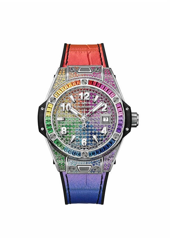 HUBLOT BIG BANG ONE CLICK STEEL RAINBOW ウブロ ビッグ・バン ワンクリック スチール レインボー 485.SX.9900.LR.0999