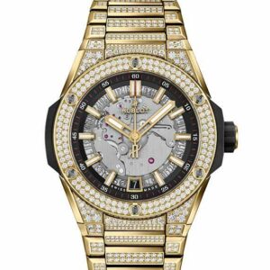 HUBLOT BIG BANG INTEGRATED TIME ONLY YELLOW GOLD PAVE ウブロ ビッグ・バン インテグレーテッド タイムオンリー イエローゴールド パヴェ 456.VX.0130.VX.3704