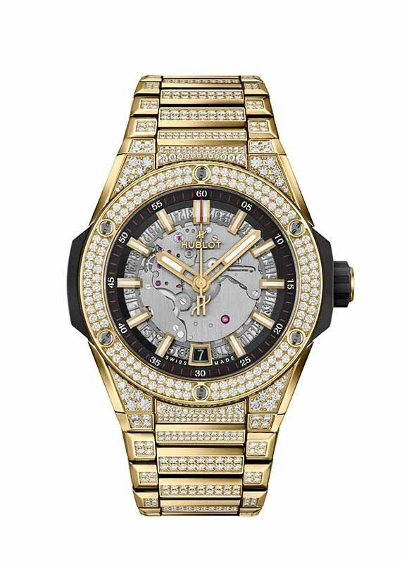 HUBLOT BIG BANG INTEGRATED TIME ONLY YELLOW GOLD PAVE ウブロ ビッグ・バン インテグレーテッド タイムオンリー イエローゴールド パヴェ 456.VX.0130.VX.3704