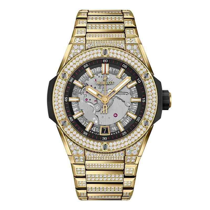 HUBLOT BIG BANG INTEGRATED TIME ONLY YELLOW GOLD PAVE ウブロ ビッグ・バン インテグレーテッド タイムオンリー イエローゴールド パヴェ 456.VX.0130.VX.3704