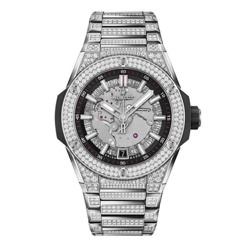 HUBLOT BIG BANG INTEGRATED TIME ONLY TITANIUM PAVE ウブロ ビッグ・バン インテグレーテッド タイムオンリー チタニウム パヴェ 456.NX.0170.NX.3704