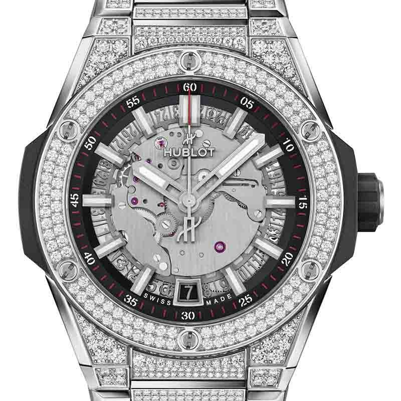 HUBLOT BIG BANG INTEGRATED TIME ONLY TITANIUM PAVE ウブロ ビッグ・バン インテグレーテッド タイムオンリー チタニウム パヴェ 456.NX.0170.NX.3704