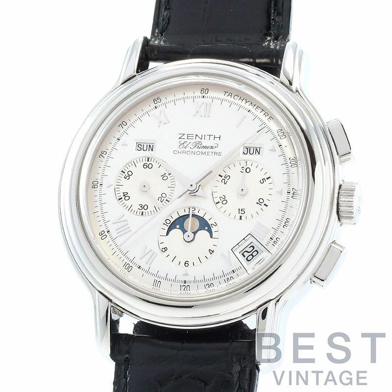 【中古】ZENITH CHRONOMASTER T EL PRIMERO MOON PHASE ゼニス クロノマスターT エル・プリメロ ムーンフェイズ 01.0240.410
