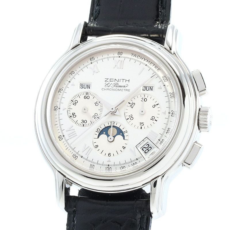 【中古】ZENITH CHRONOMASTER T EL PRIMERO MOON PHASE ゼニス クロノマスターT エル・プリメロ ムーンフェイズ 01.0240.410