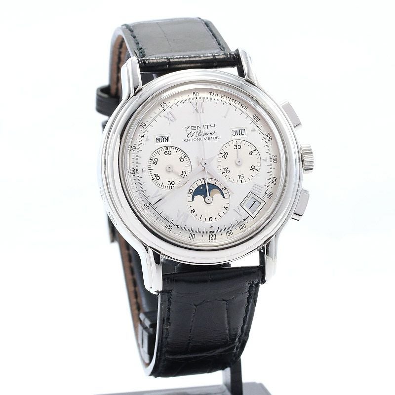 【中古】ZENITH CHRONOMASTER T EL PRIMERO MOON PHASE ゼニス クロノマスターT エル・プリメロ ムーンフェイズ 01.0240.410