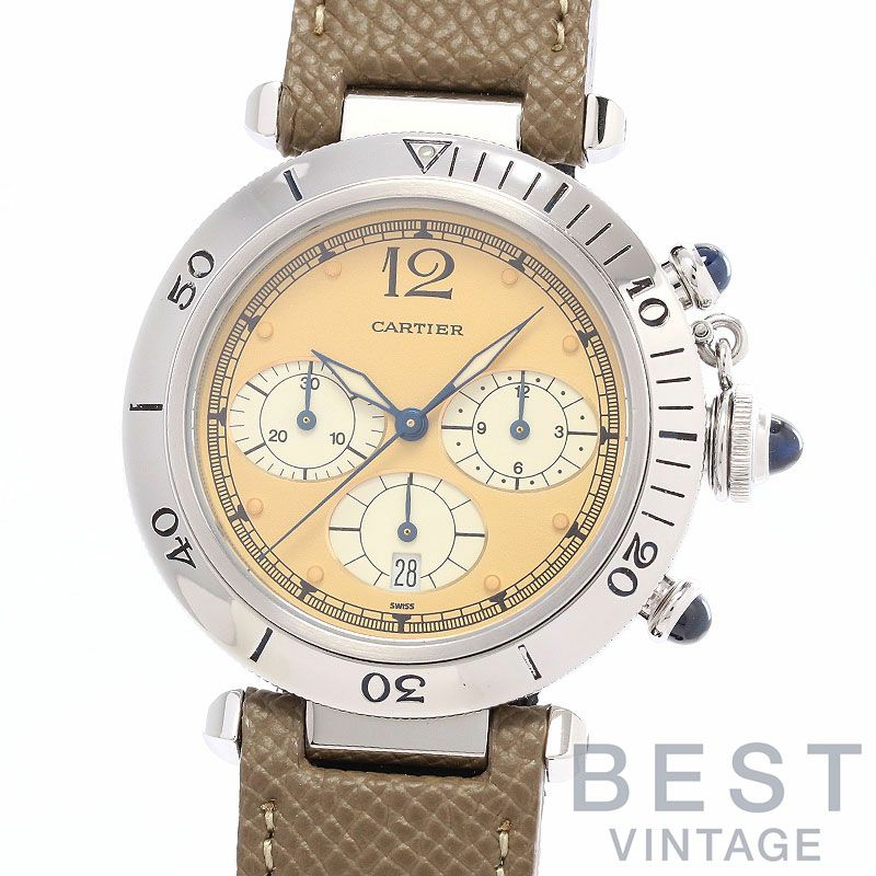 【中古】CARTIER PASHA DE CARTIER PLONGEUR CHRONOGRAPH 38MM カルティエ パシャ ドゥ カルティエ プロンジャー クロノグラフ 38MM W3100355