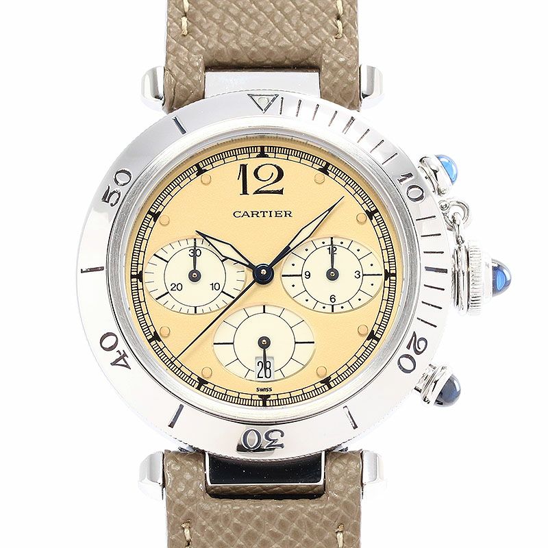 【中古】CARTIER PASHA DE CARTIER PLONGEUR CHRONOGRAPH 38MM カルティエ パシャ ドゥ カルティエ プロンジャー クロノグラフ 38MM W3100355