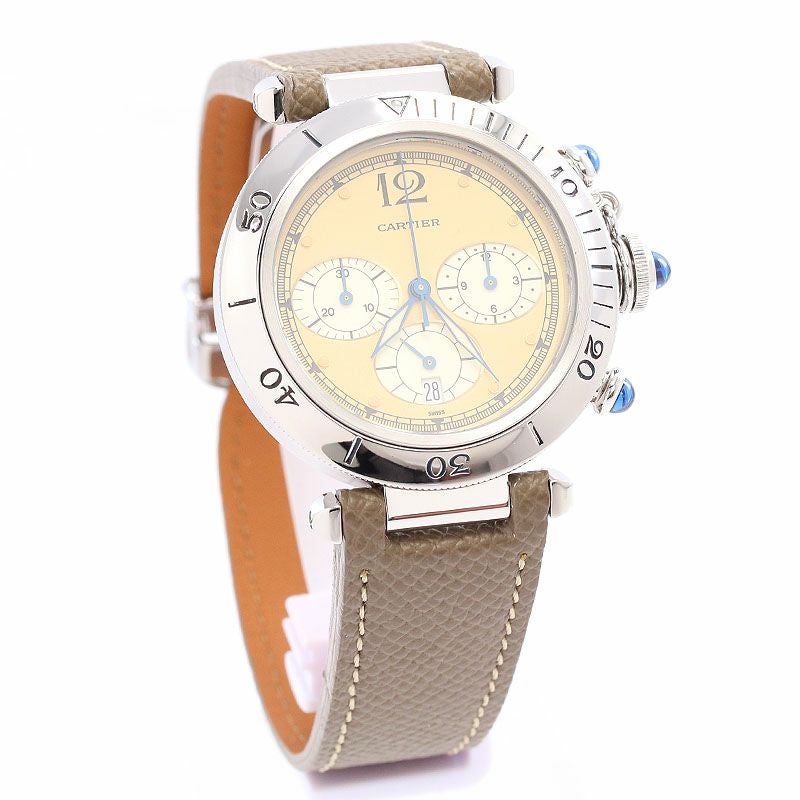 【中古】CARTIER PASHA DE CARTIER PLONGEUR CHRONOGRAPH 38MM カルティエ パシャ ドゥ カルティエ プロンジャー クロノグラフ 38MM W3100355