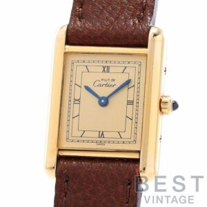 【中古】CARTIER MUST TANK SMALL MODEL VERMEIL カルティエ マストタンクSM ヴェルメイユ -