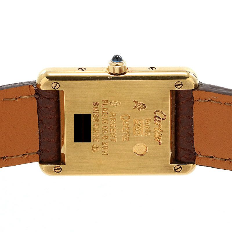 【中古】CARTIER MUST TANK SMALL MODEL VERMEIL カルティエ マストタンクSM ヴェルメイユ -