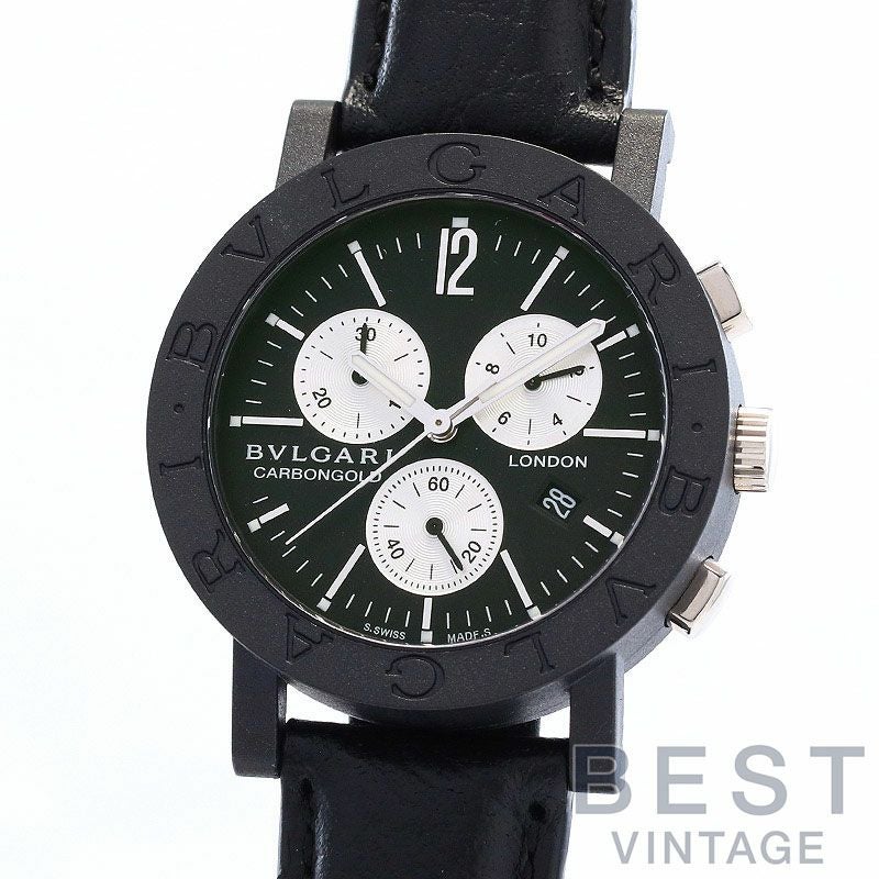 【中古】BVLGARI BVLGARI BVLGARI CHRONOGRAPH CARBON GOLD LIMITED TO 999 LONDON ブルガリ ブルガリ ブルガリ クロノグラフ カーボンゴールド 世界限定999本 ロンドン表記 BB38CLCH