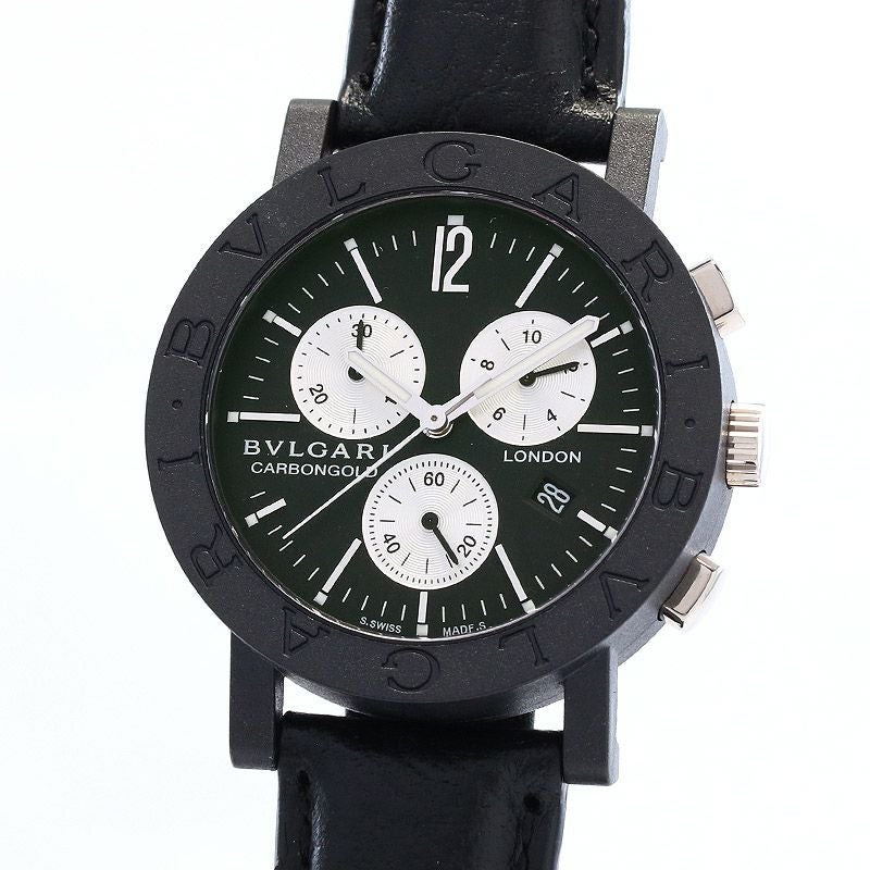 【中古】BVLGARI BVLGARI BVLGARI CHRONOGRAPH CARBON GOLD LIMITED TO 999 LONDON ブルガリ ブルガリ ブルガリ クロノグラフ カーボンゴールド 世界限定999本 ロンドン表記 BB38CLCH