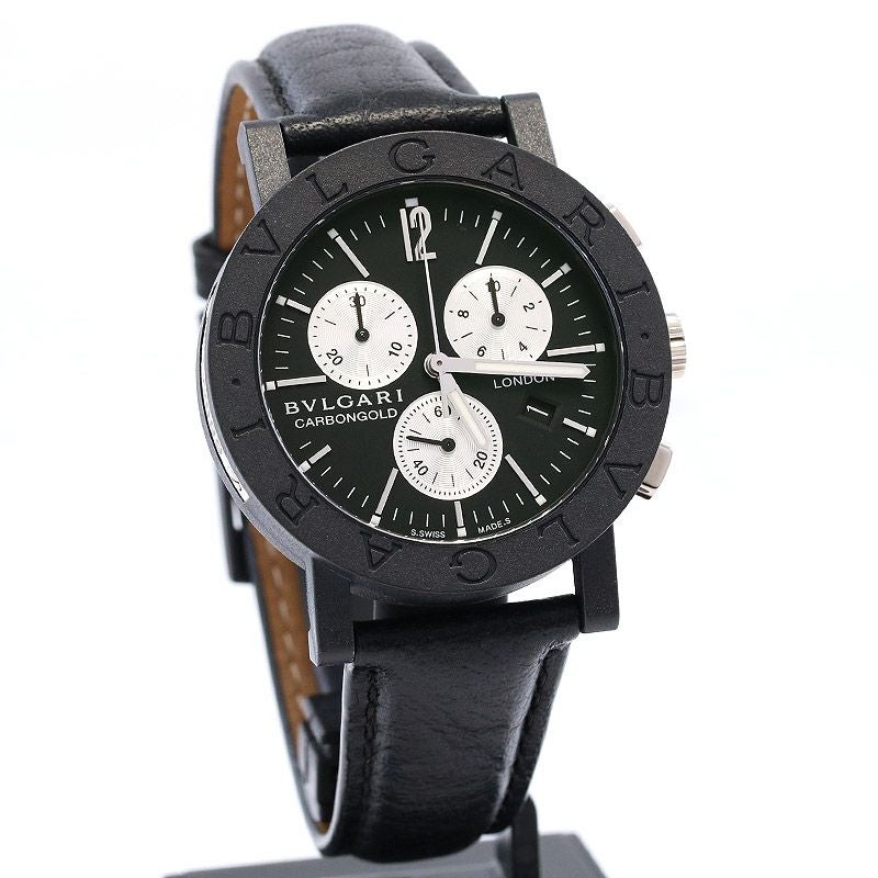 【中古】BVLGARI BVLGARI BVLGARI CHRONOGRAPH CARBON GOLD LIMITED TO 999 LONDON ブルガリ ブルガリ ブルガリ クロノグラフ カーボンゴールド 世界限定999本 ロンドン表記 BB38CLCH