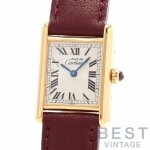 【中古】CARTIER MUST TANK SMALL MODEL VERMEIL 150TH ANNIVERSAR カルティエ マストタンクSM ヴェルメイユ 創業150周年記念 1847本限定モデル W1010195