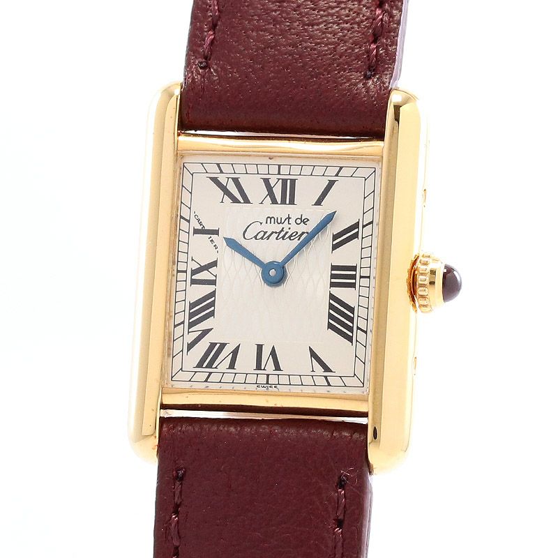 【中古】CARTIER MUST TANK SMALL MODEL VERMEIL 150TH ANNIVERSAR カルティエ マストタンクSM ヴェルメイユ 創業150周年記念 1847本限定モデル W1010195